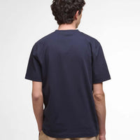 Dark Navy Barbour Mens Fort Relaxed Graphic T-Shirt back