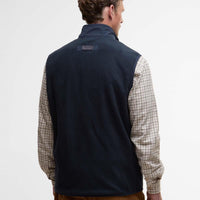 Navy Barbour Mens Lowich Fleece Gilet Back