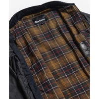 Navy Barbour Mens Short Bedale Wax Jacket Lining