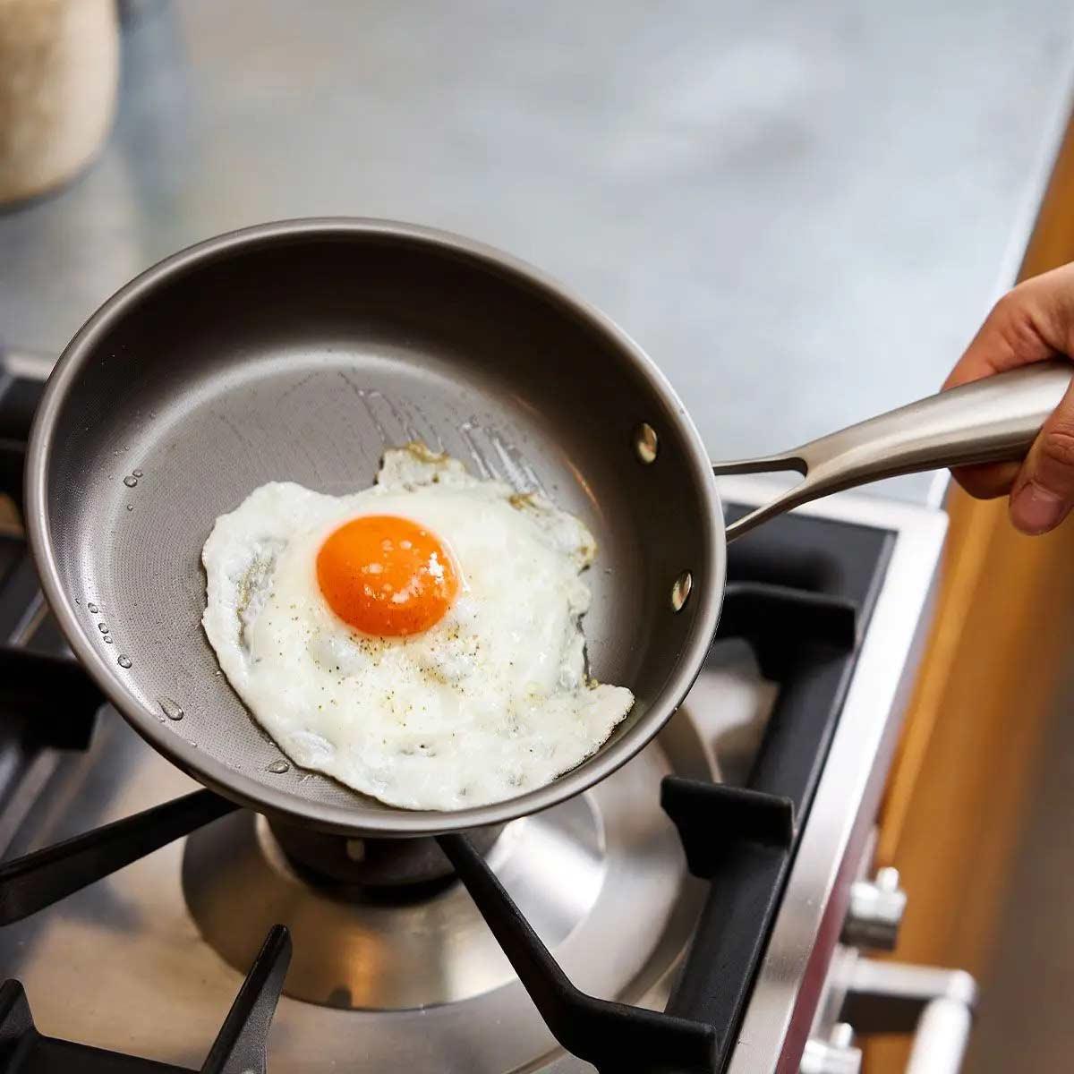 Stellar Zero Stainless Steel Uncoated Frying Pan