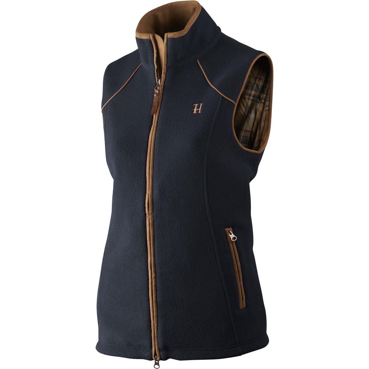 Dark Navy Melange Harkila Sandhem Ladies Fleece Waistcoat