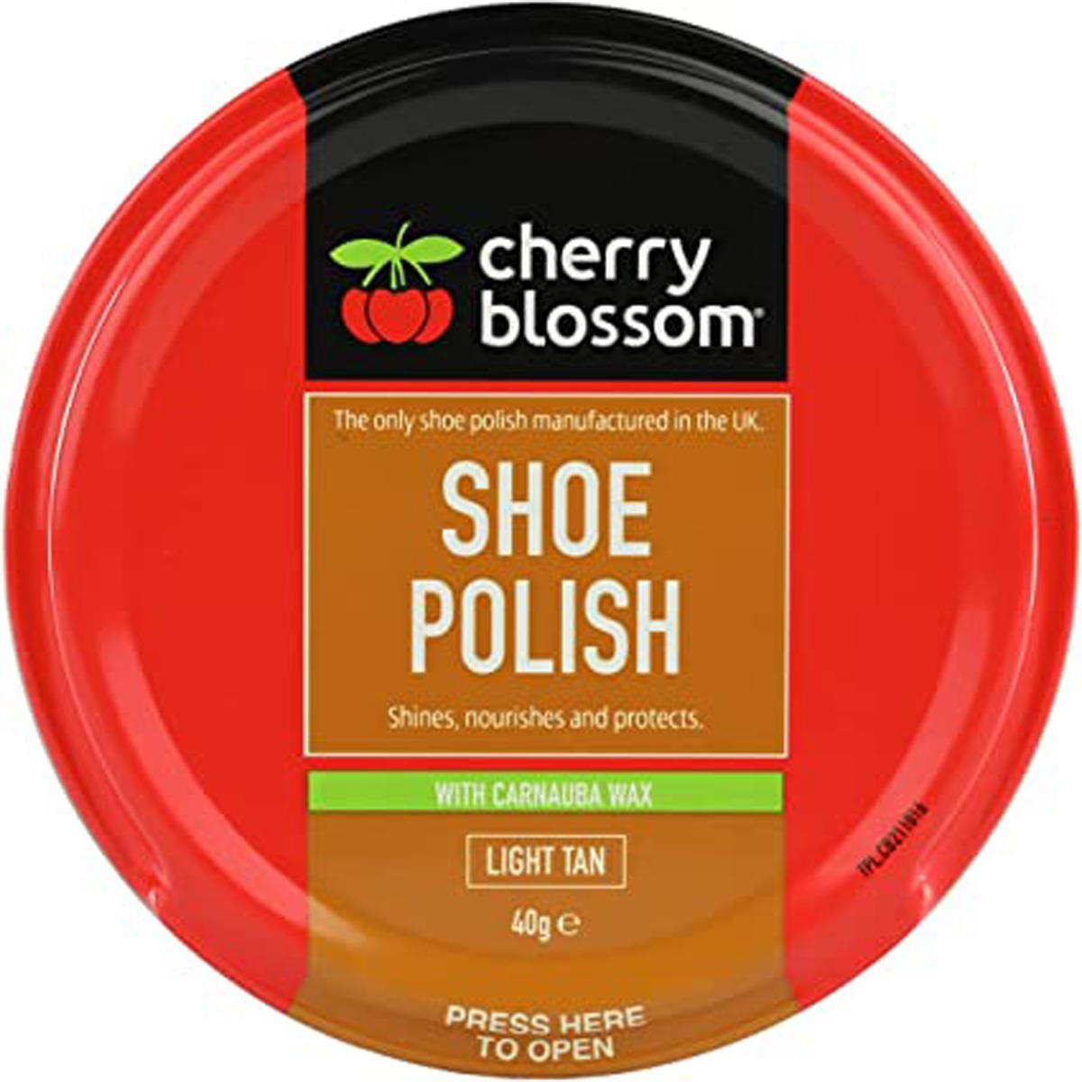 Cherry Blossom Shoe Polish Light Tan 40g