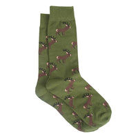 Green Albert and Maurice Mens Stag Socks
