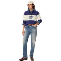 French Navy R.M. Williams Womens Trickett Panel Sweatshirt model front