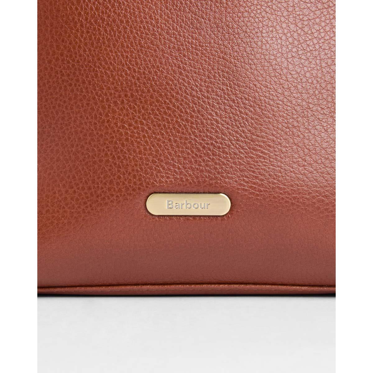 Barbour Womens Cedar Large Leather Bucket Bag
