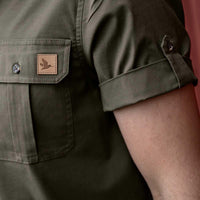 Grape Leaf Seeland Mens Selous Short Sleeve Cargo Shirt Sleeve Detail