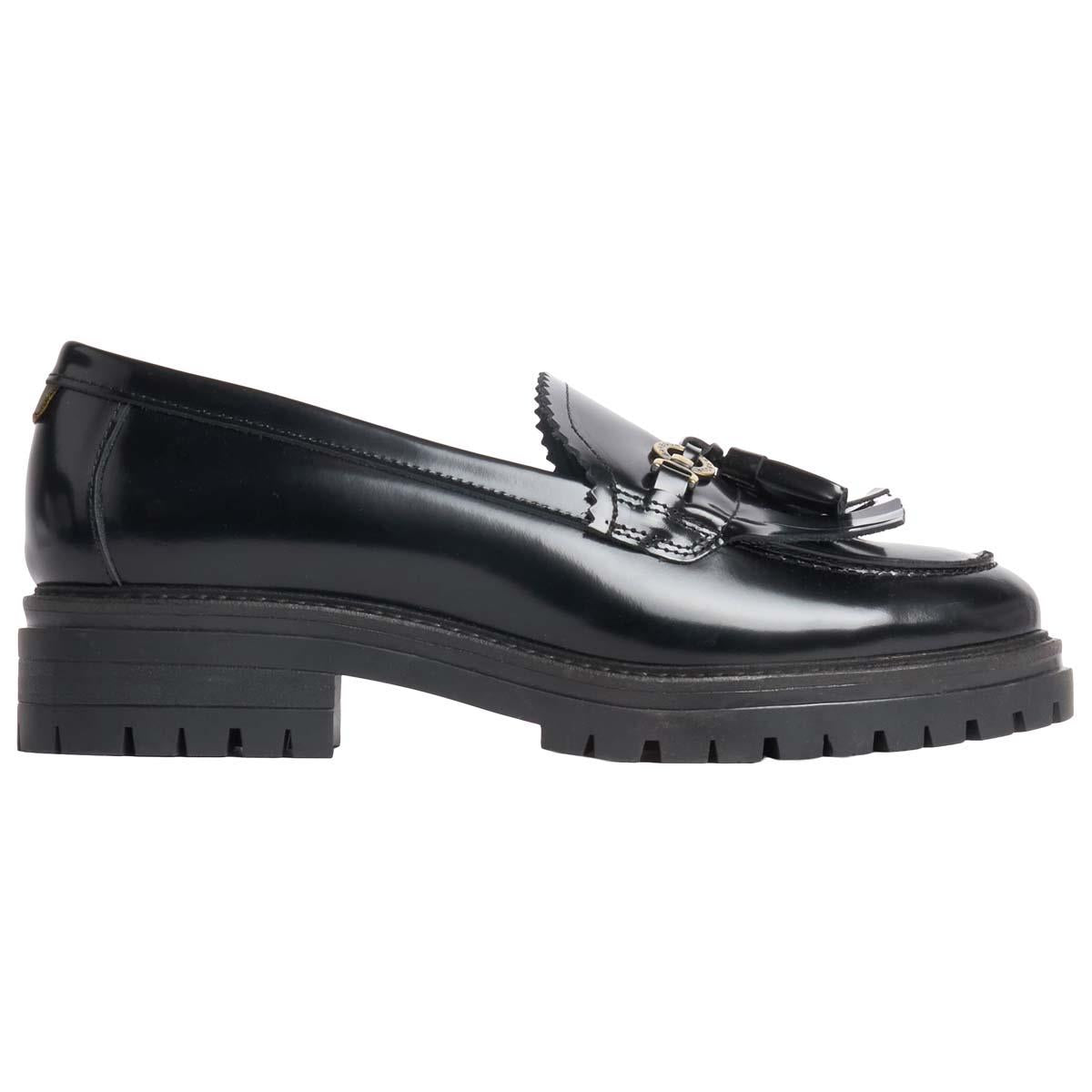 BLACK Barbour Womens Ava Loafer SIDE