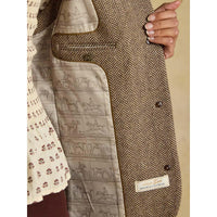 Joules Womens Nehru Collar Tweed Gilet