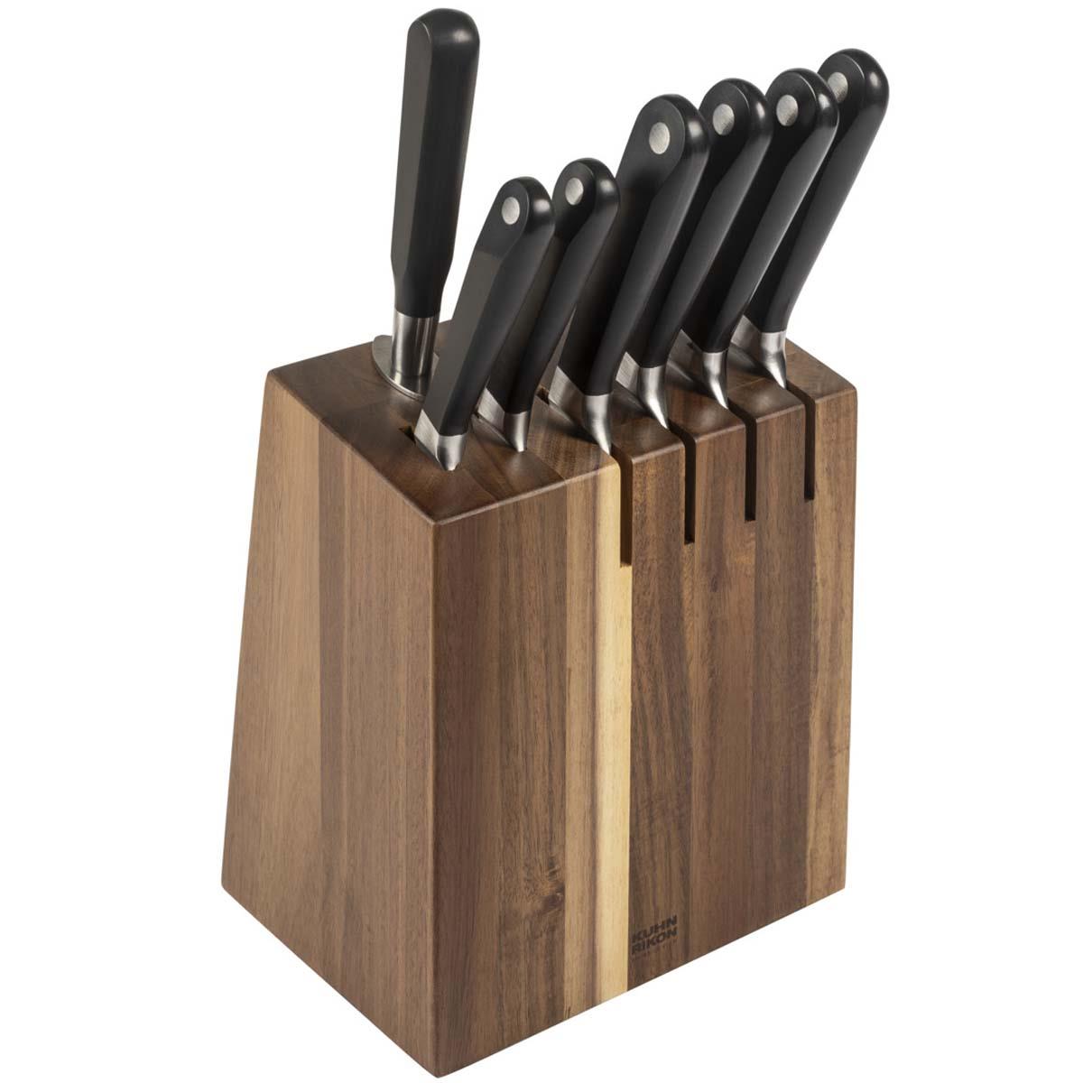 Kuhn Rikon Culinary Forged Acacia Knife Block Set