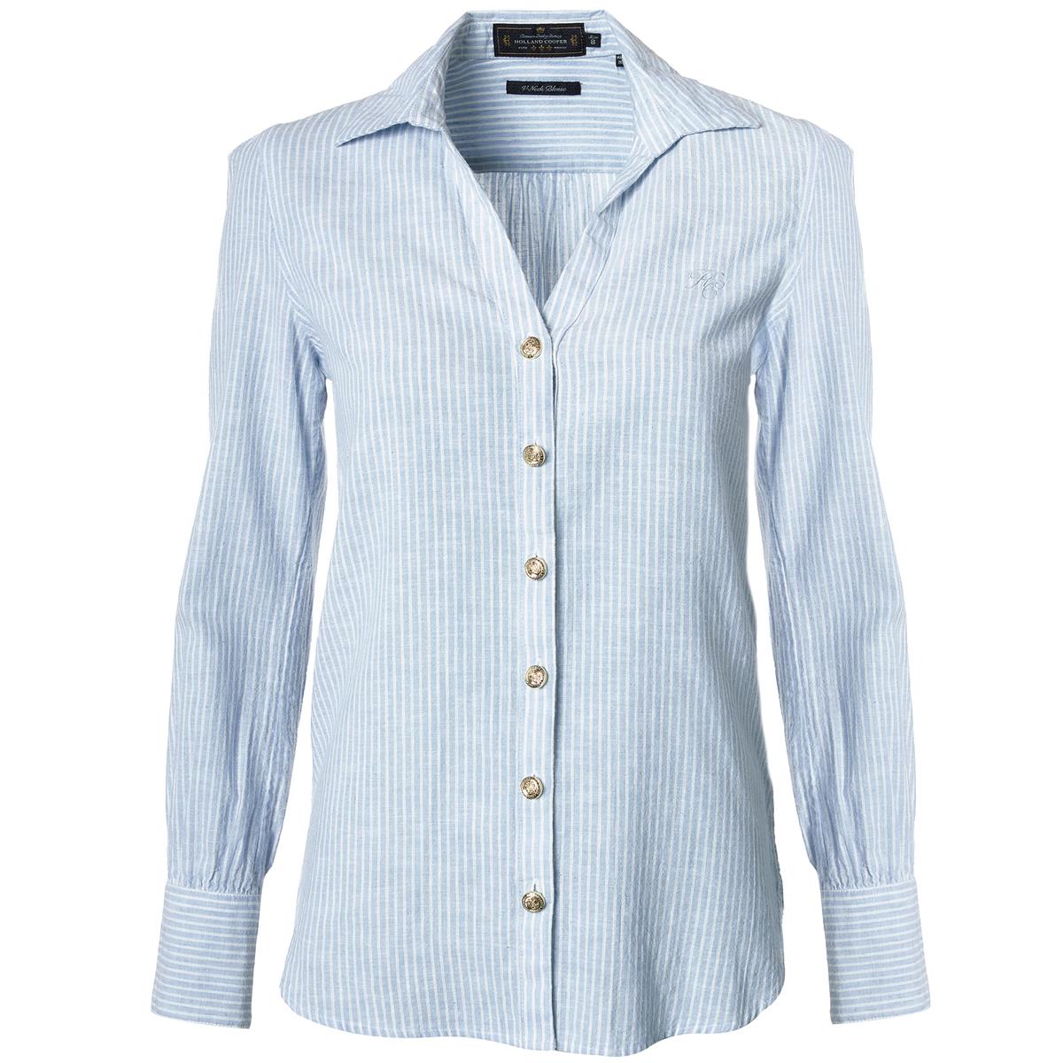 Azure Blue Holland Cooper Womens Classic V-Neck Blouse
