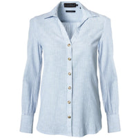 Azure Blue Holland Cooper Womens Classic V-Neck Blouse