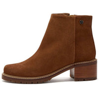 Tan Chatham Womens Hays Heeled Zip Boot Side
