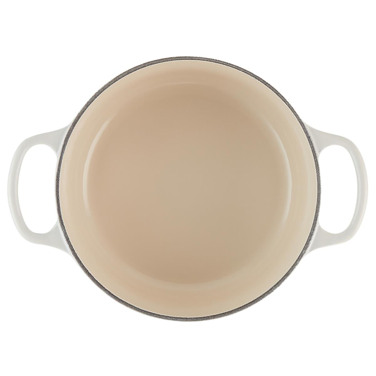 Le Creuset 20cm Cast Iron Round Casserole Dish Meringue