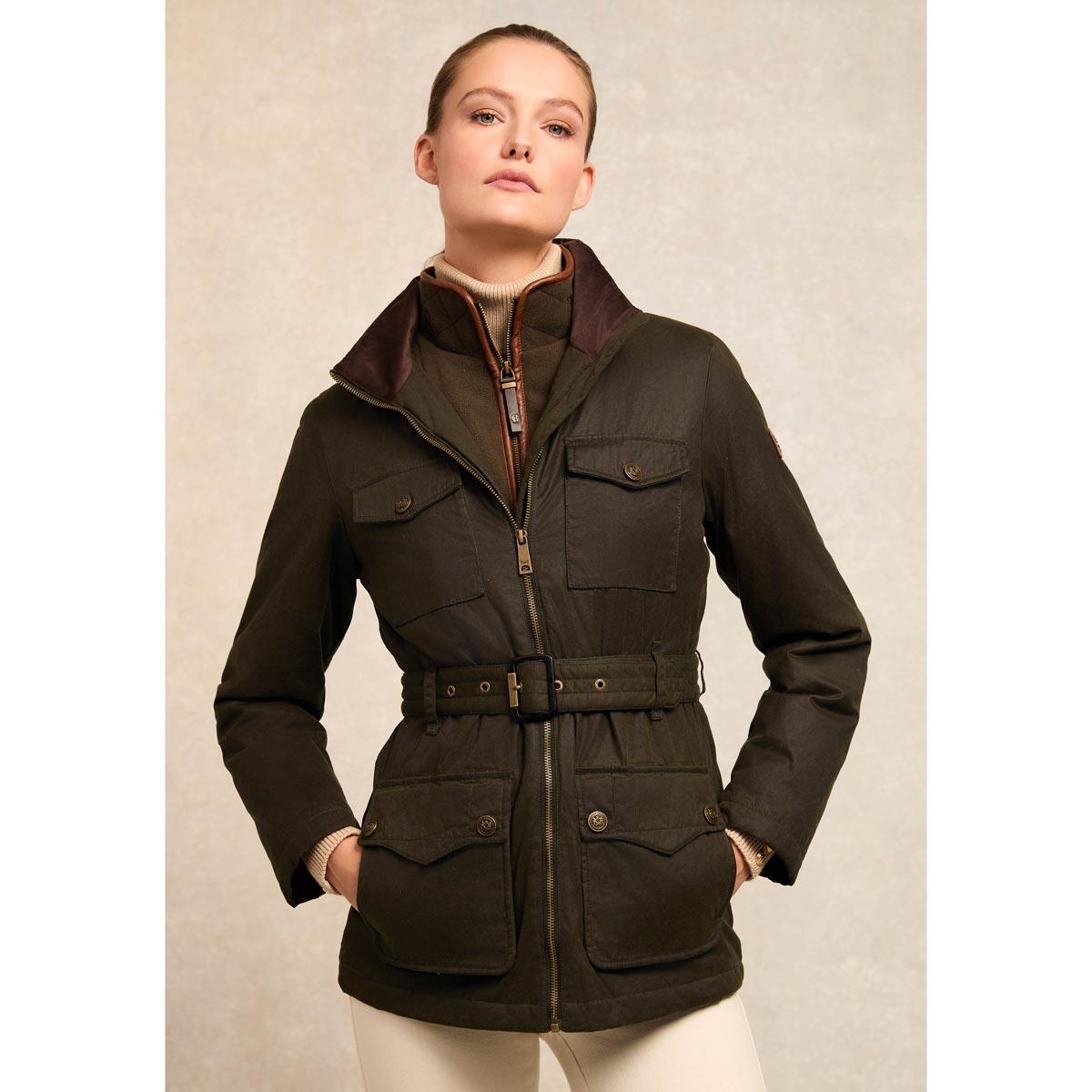 Holland Cooper Womens Belted Wax Jacket