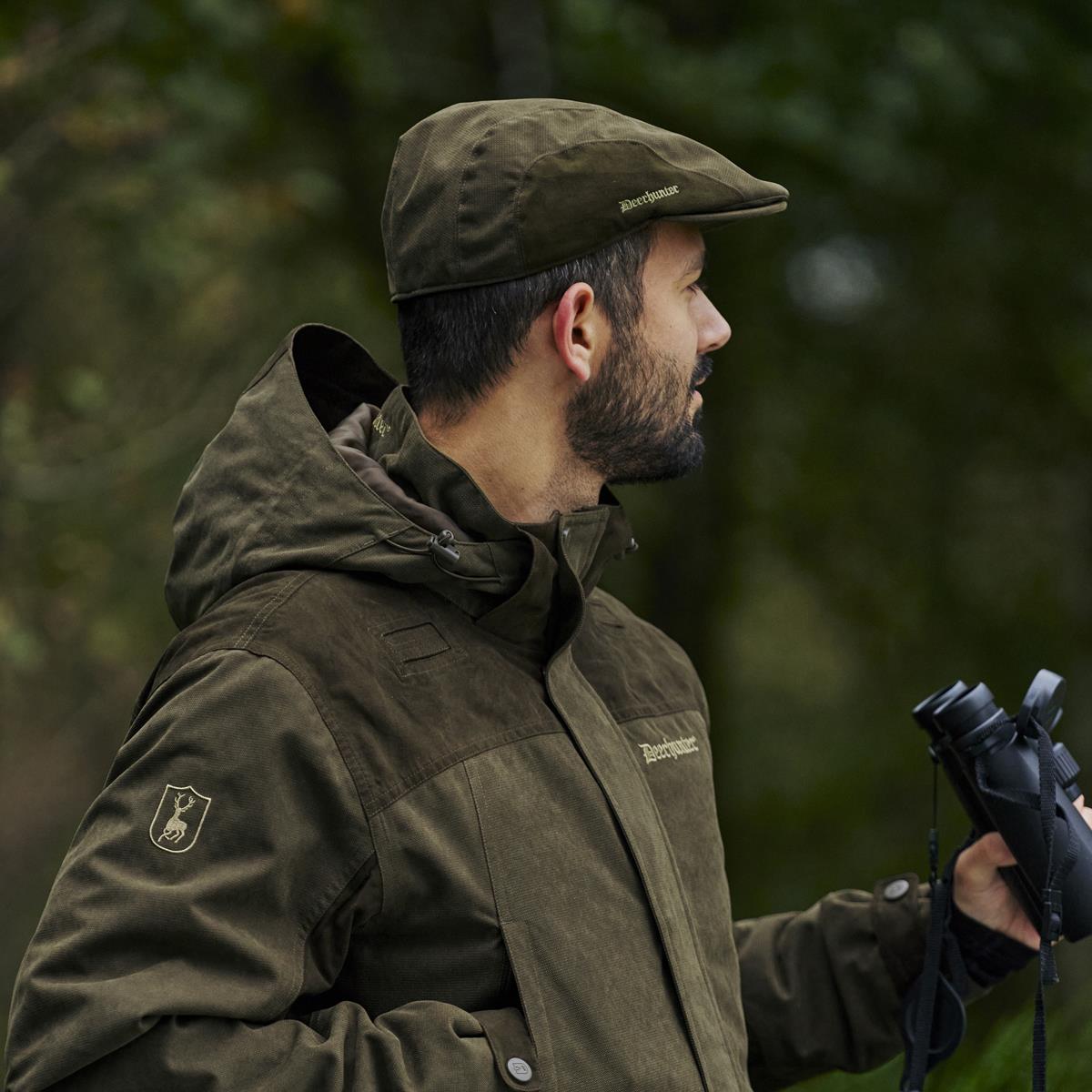 Tarmac Green Deerhunter Unisex Eagle Flat Cap Lifestyle