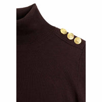 Holland Cooper Womens Buttoned Knit Roll Neck