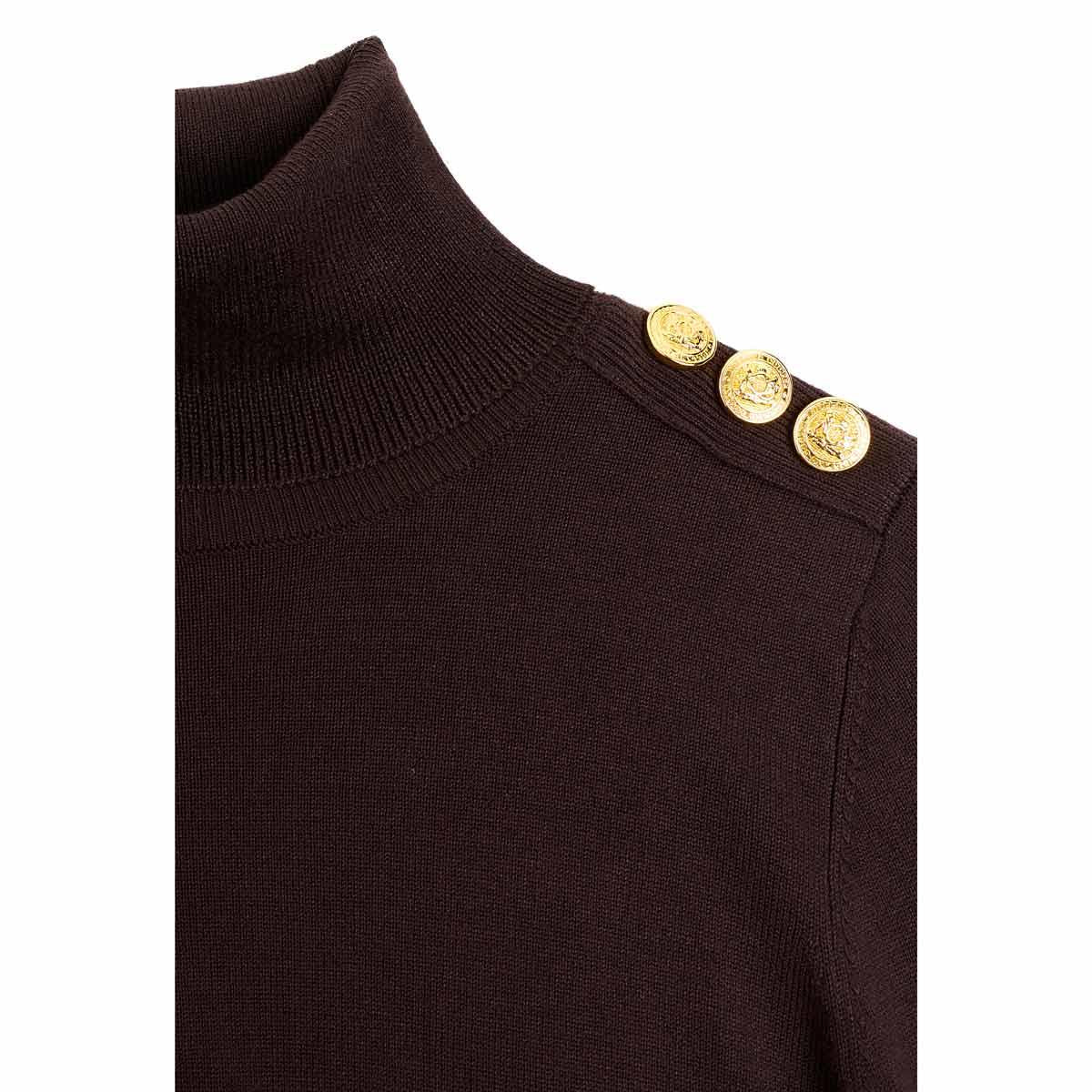 Holland Cooper Womens Buttoned Knit Roll Neck