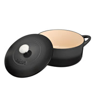 Denby Halo Cast Iron Round Casserole Dish Open