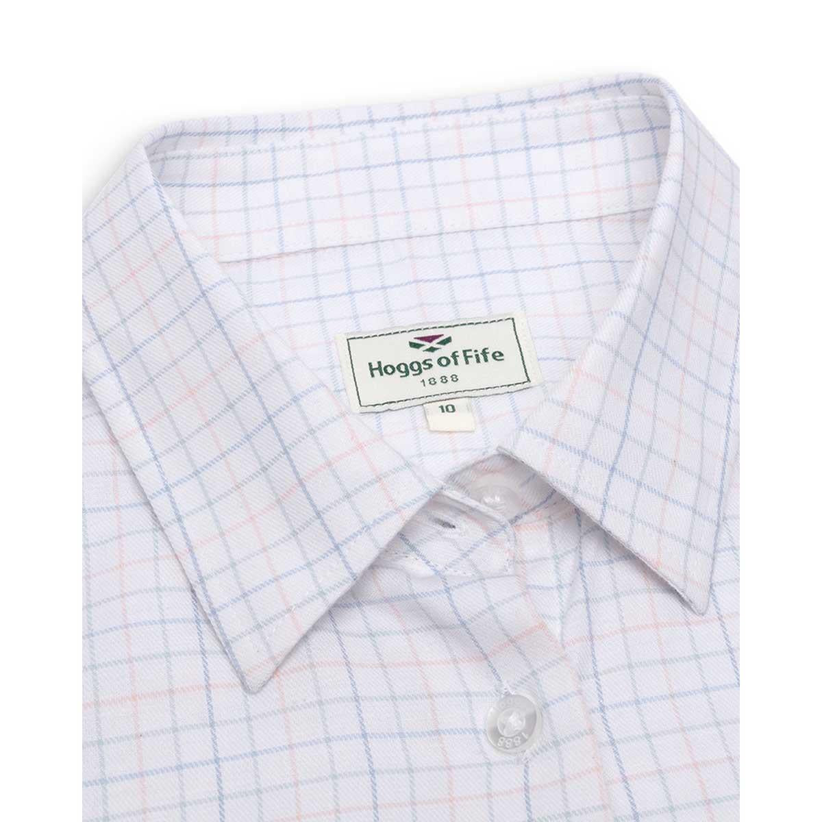 White/Pink/Blue Hoggs of Fife Ladies Callie Twill Shirt Collar