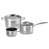 Le Creuset Classic 3-ply Stainless Steel 3-Piece Milk Pan/Saucepan/Casserole Set / Stainless Steel 53814000010000