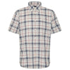 Navy Barbour Mens Drafthill Short Sleeve Regular Fit Shirt