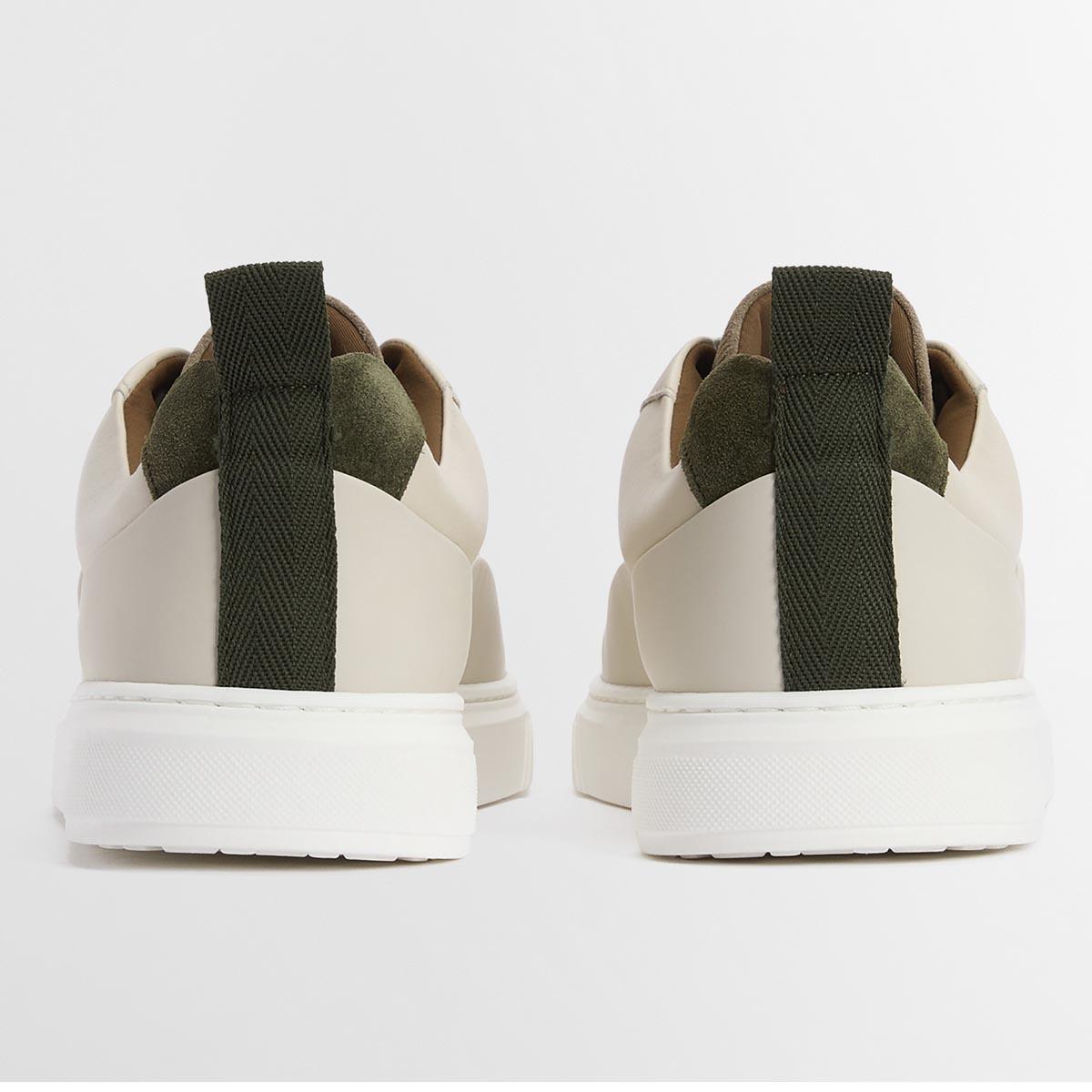 Light Trench/Olive Barbour Mens Stannington Trainer Back