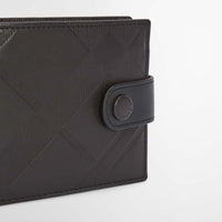 Black Barbour Mens Bamburgh Deboss Leather Wallet
