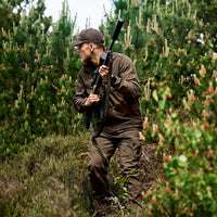 Willow Green/Shadow Brown Harkila Mens Scandinavian Softshell Jacket In The Field