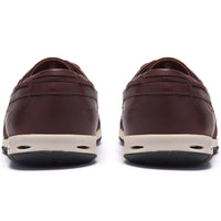 Brown Leather Clarks Mens Orson Sail Boat Shoes Heel