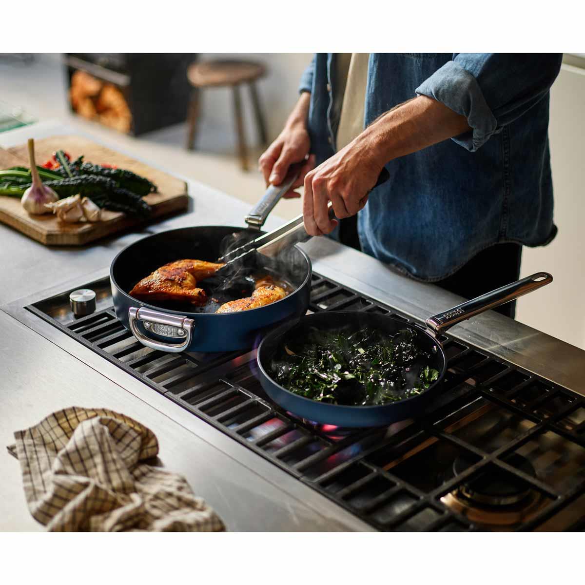 Joseph Joseph Space Folding Handle Ceramic Non-stick Saute Pan With Lid