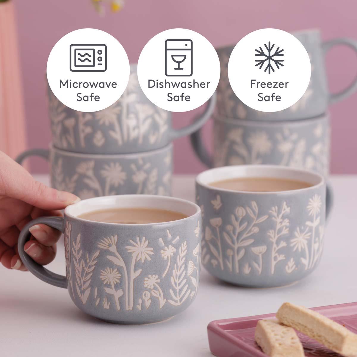 BLUE Mason Cash In The Meadow Flower Mug INFO2