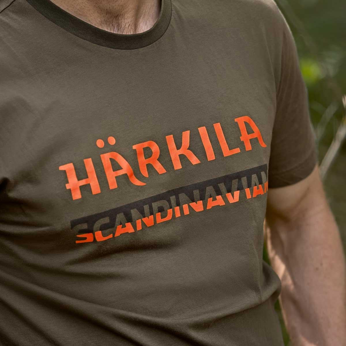 Grape Leaf Harkila Mens Scandinavian T-Shirt Logo Graphic