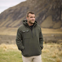 Olive Swanndri Mens High Rock Technical Fleece Hoody Lifestyle