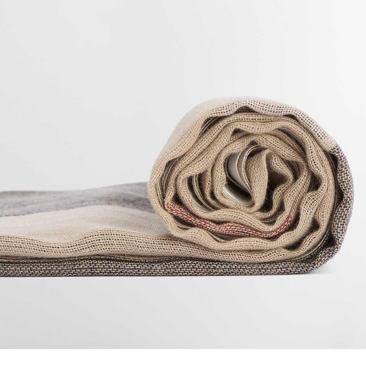 Rosewood Tartan Barbour Esther Multi Wear Scarf roll