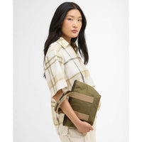 Dusky Green Barbour Mini Mya Tote Bag On Model