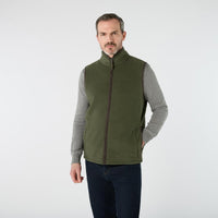Deep Green  Musto Mens Outdoor Country Fenland 200 Fleece Gilet On Model