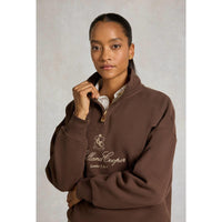 Holland Cooper Womens Essential Relaxed Quarter Zip Sweatshirt