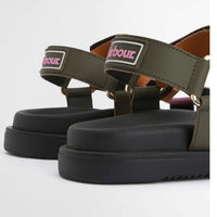 Pink/Orange/Olive Barbour Womens Caitlin Sandal heel