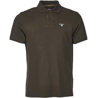 Forest Green Bartan Mens Tartan Pique Polo