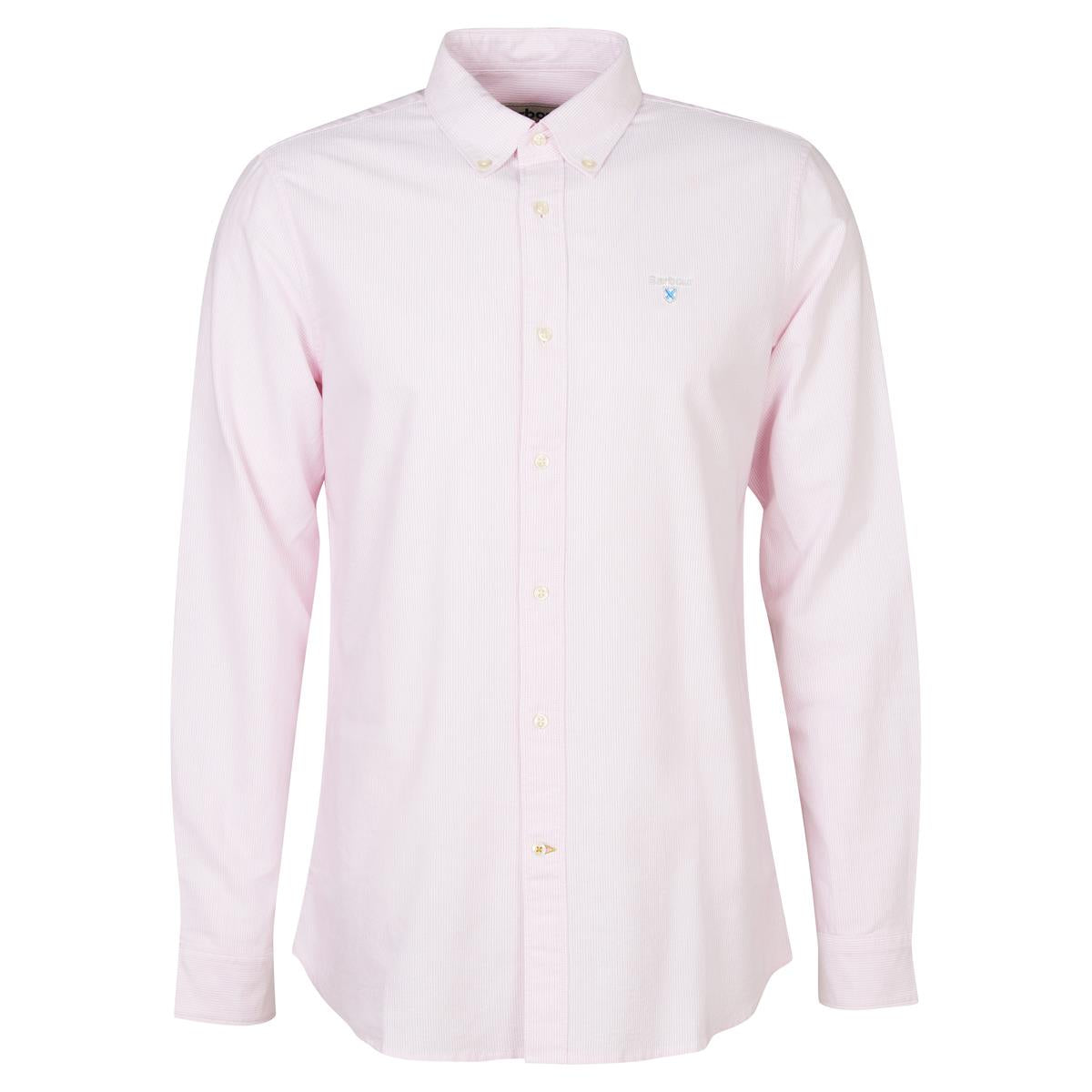 Pink Barbour Mens Striped Oxtown Tailored Shirt