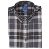 Albert and Maurice Mens Lugg Flannel Shirt Taupe Check