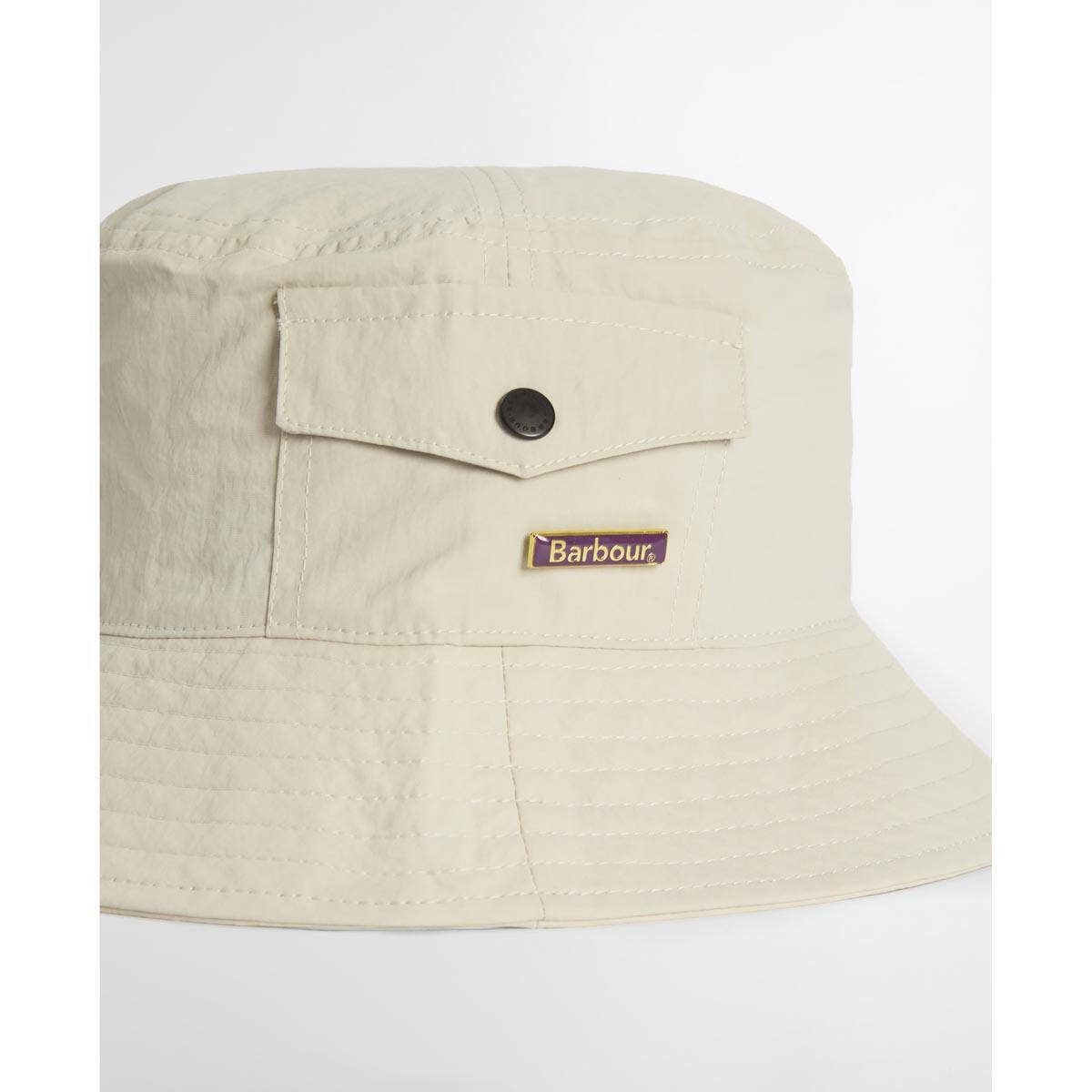 Mist Barbour Mens Tracker Showerproof Bucket Hat pocket