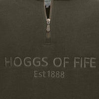 Forest Hoggs Of Fife Mens Galloway 1888 Plain 1/4 Zip Sweatshirt Chest