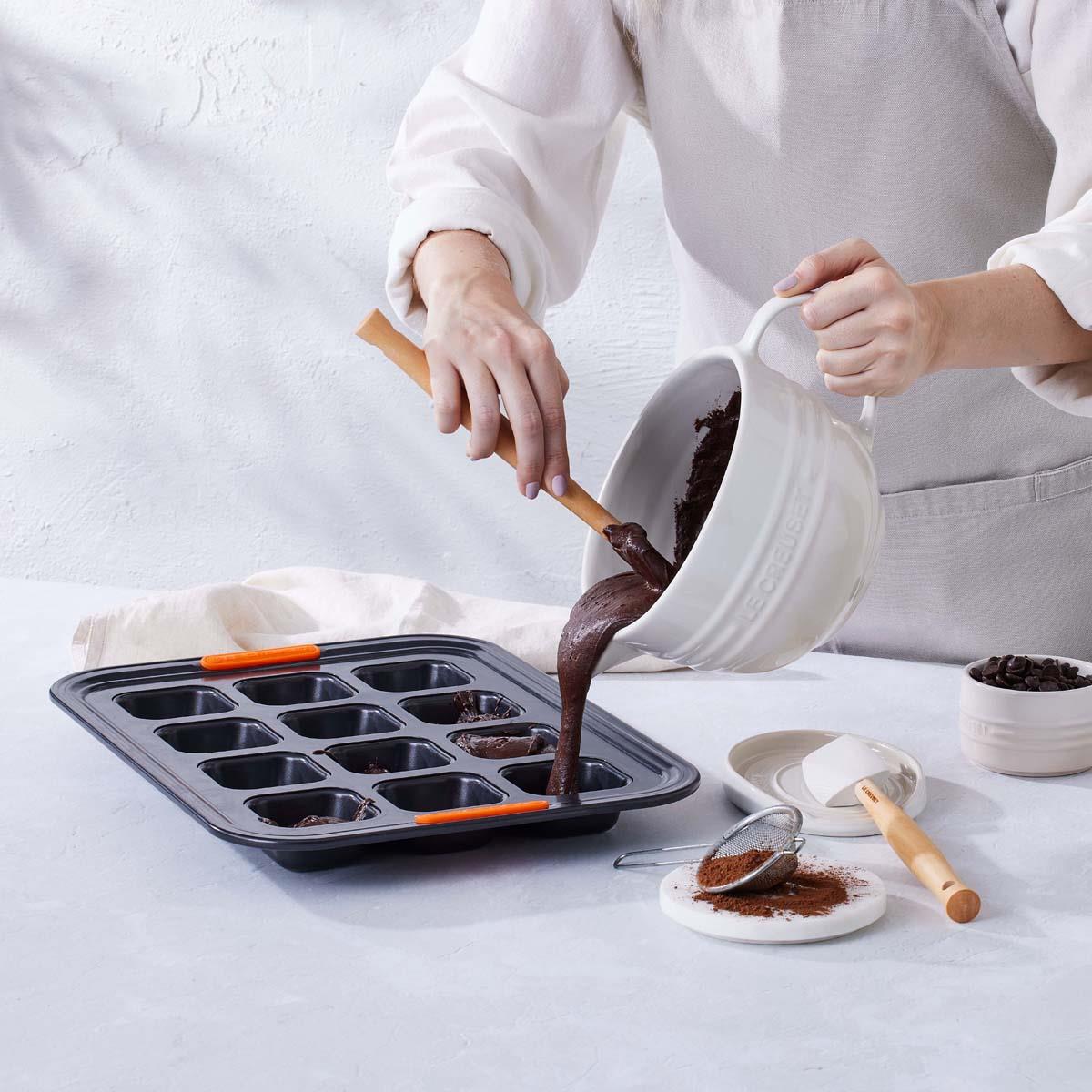 Le Creuset Toughened Non-stick 12 Cup Brownie Tray Lifestyle