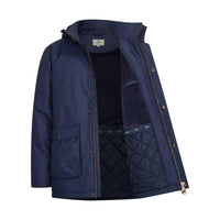 Ink Navy Hoggs Of Fife Mens Walker Long Coat Open