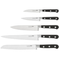Stellar Sabatier IS 5 Piece Knife Block Set Black Knives