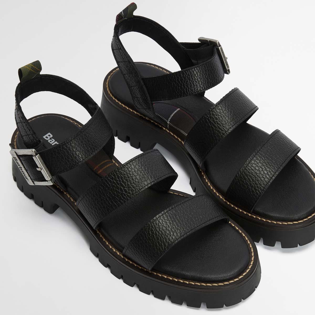 Black Barbour Gabby Sandal straps