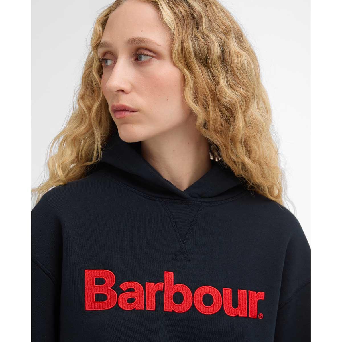 Navy Barbour Womens Hartland Hoodie Details