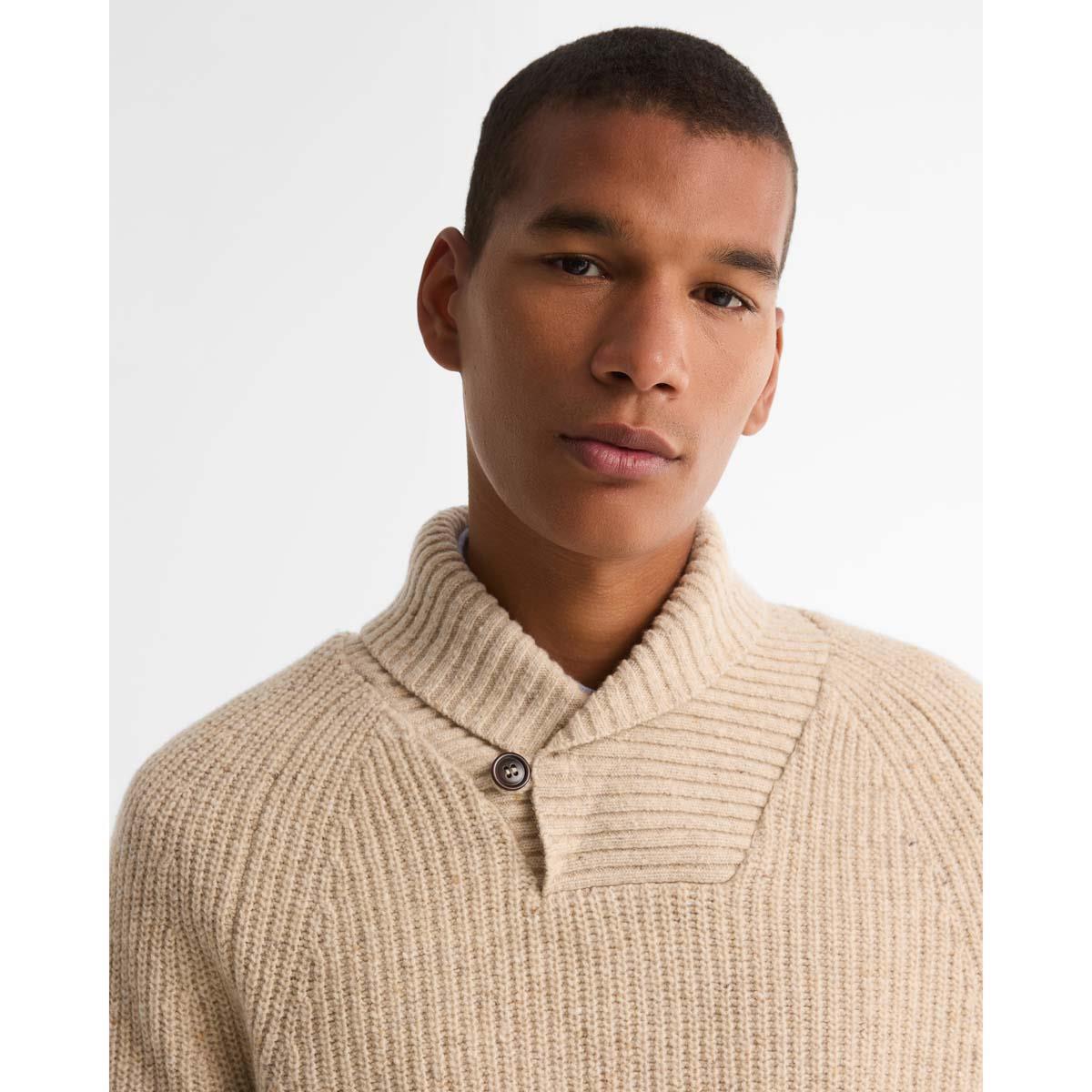 Barbour Mens Essential Fleck Shawl Neck Jumper