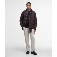 Black Oak/Classic Barbour Mens Lowerdale Quilted Jacket Front